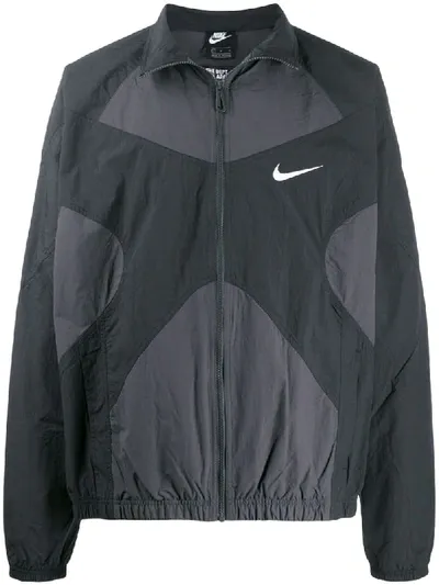 Nike Zip-through Panelled Jacket In Grey