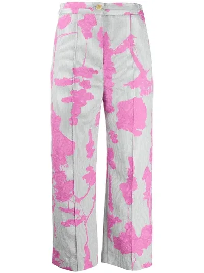 Chalayan Weite Hose Mit Blumen-print In Pink