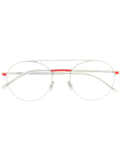 Mykita Eri Aviator-frame Glasses In Metallic