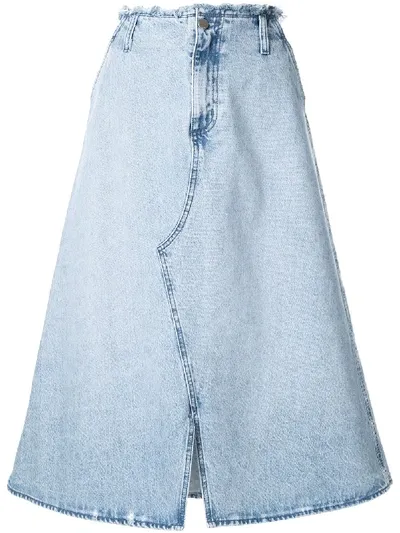 Nobody Denim Siena A-line Skirt In Blue