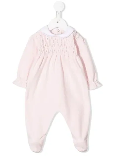 Siola Babies' Ruched Detail Romper In Pink