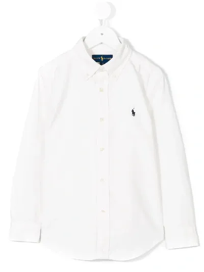 Ralph Lauren Kids' Button Down Shirt In White