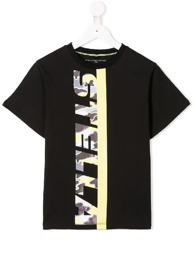 Stella Mccartney Kids' Printed Logo T-shirt In Black