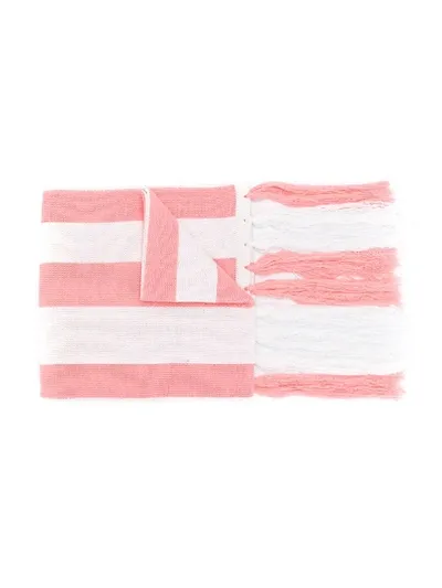 Gcds Kids' Striped Scarf In Pink