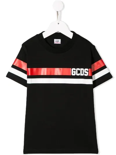 Gcds Kids' Printed T-shirt In Black