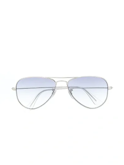 Ray-ban Junior Kids' Aviator Sunglasses In Silver