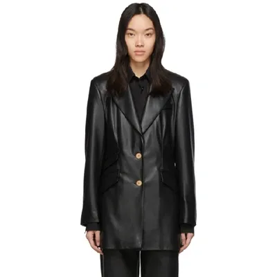 Nanushka Cancun Vegan Leather Blazer In Metallic