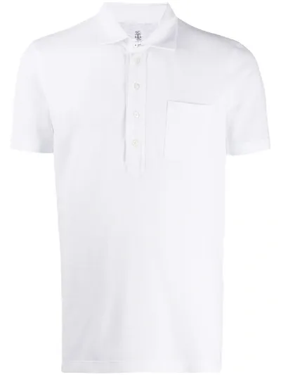 Brunello Cucinelli Chest Pocket Polo Shirt In White