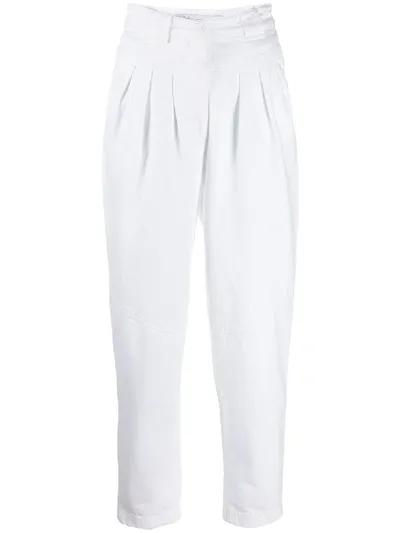 Iro Pleated Front High Waisted Trousers In White