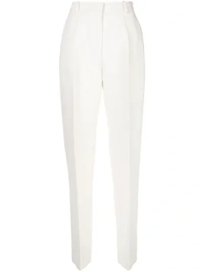 Rosetta Getty High-waisted Tapered Trousers In White