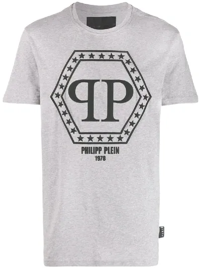 Philipp Plein Round Neck Statement T In Grey