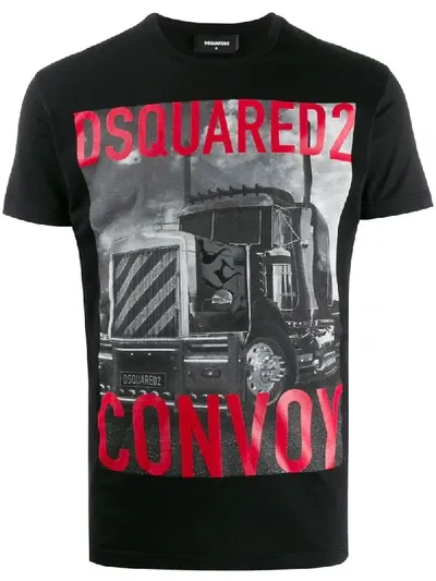 Dsquared2 Convo Photo T-shirt In Black