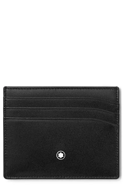 Montblanc Men's Meisterstuck Soft Grain Leather Card Holder In Black