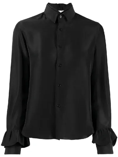 Comme Des Garçons Layered Collar Shirt In Black