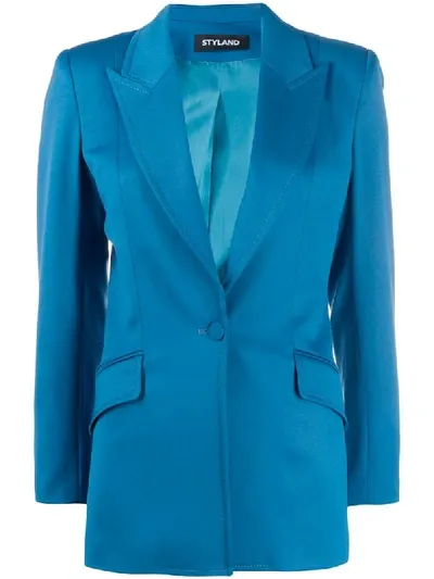 Styland Single Breasted Blazer In Blue