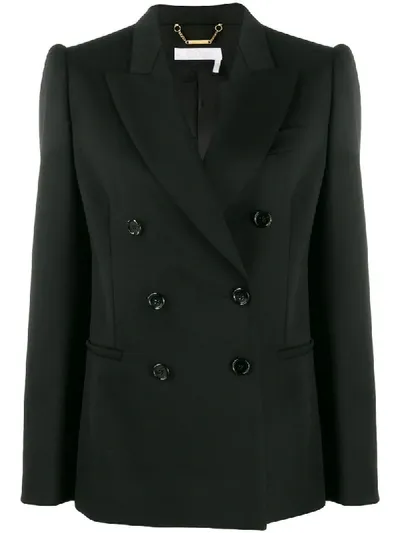 Chloé Double Breasted Blazer In Black