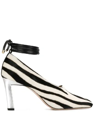 Wandler Isa Zebra Mules In Black