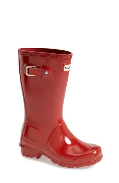 Hunter 'original Gloss' Rain Boot In Military Red