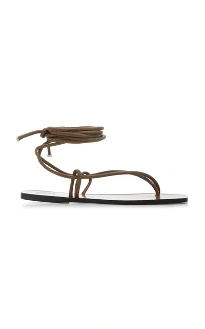 Atp Atelier Alezio Nappa Leather Sandals In Brown