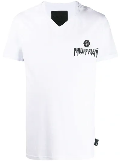 Philipp Plein V-neck T-shirt In White