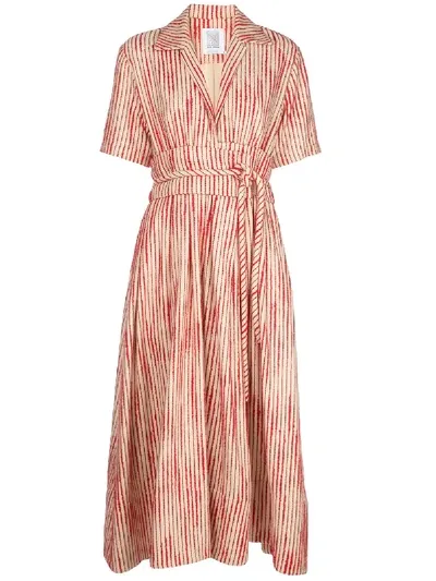 Rosie Assoulin Striped Shirt Dress In White