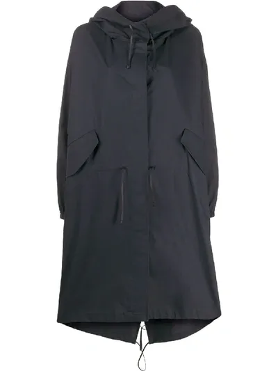 Jil Sander Oversized Raincoat In Blue