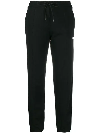 Msgm Drawstring Logo Track Trousers In Black