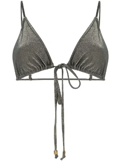 Suboo Gigi Slate Metallic String Tie-top