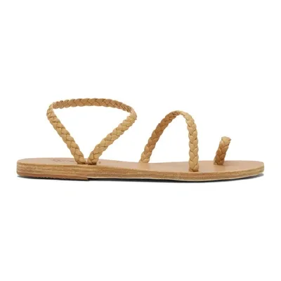 Ancient Greek Sandals Eleftheria Braided Leather Sandals In Beige