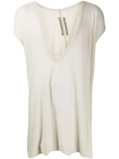 Rick Owens Oversized Tank Top In Neutrals