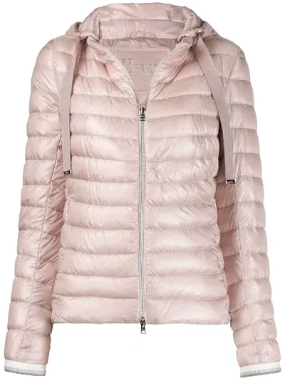 Herno Hooded Puffer Jacket In Pink