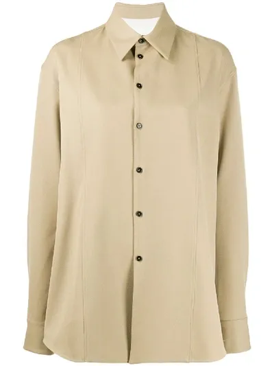 Jil Sander Boxy Overshirt In Neutrals