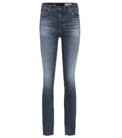 Ag Mari High-rise Stretch-cotton Jeans In Blue