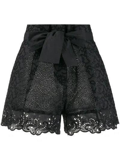 Ermanno Scervino Paperbag Waist Shorts In Black