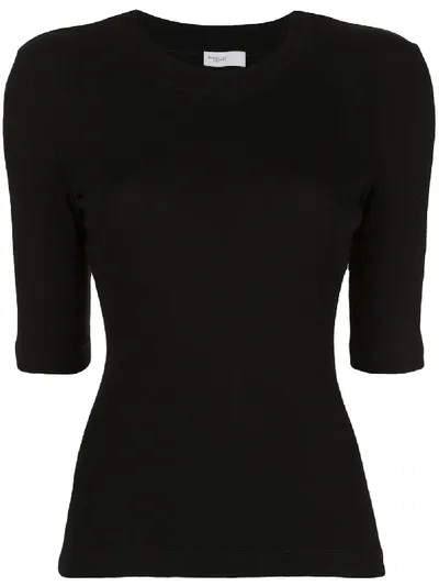 Rosetta Getty Cotton Cropped-sleeve T-shirt In Black