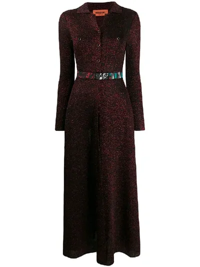 Missoni Glitter Knit Maxi Dress In Red