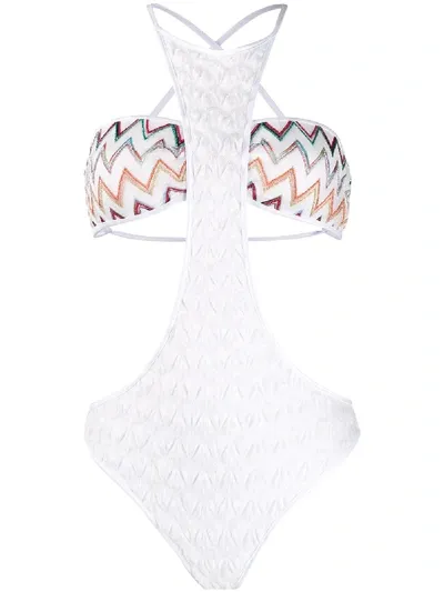 Missoni Textured Multicoloured One Piece In White