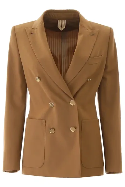 Max Mara Wool Blazer In Beige