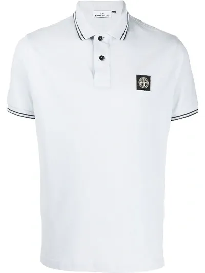 Stone Island Cotton-blend Polo Shirt In White