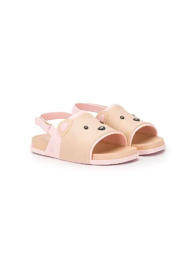 Mini Melissa Kids' Teddy Bear Sandals In Neutrals