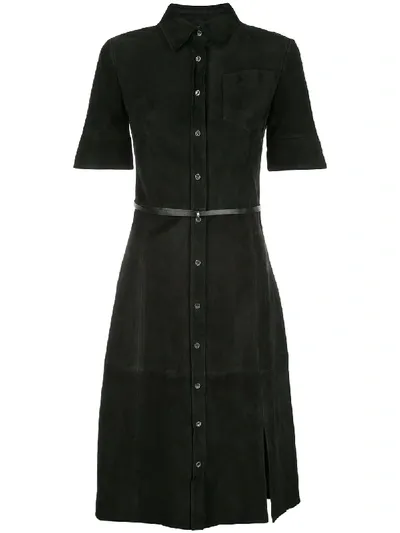 Altuzarra Kieran Button-down Shirt Dress In Black