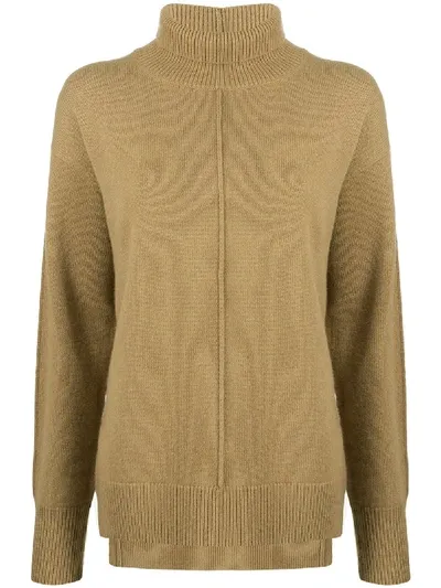 Joseph Exposed Seam Jumper In Brown