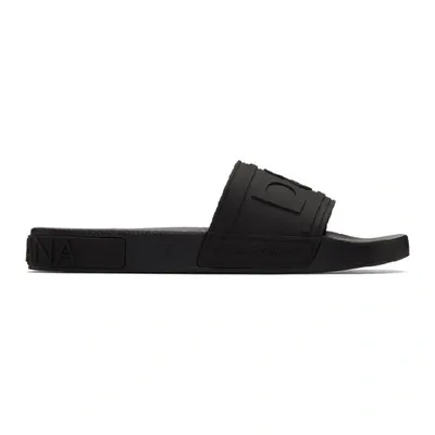 Dolce & Gabbana Dolce And Gabbana Black Logo Slides