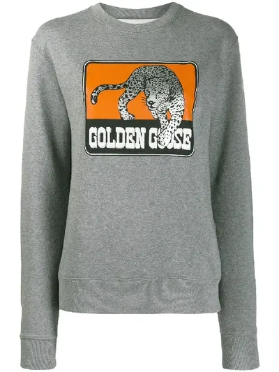 Golden Goose Logo Sweatshirt In Grey