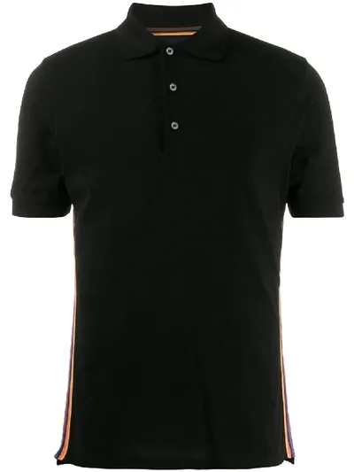 Paul Smith Short Sleeve Logo Polo Shirt In Black