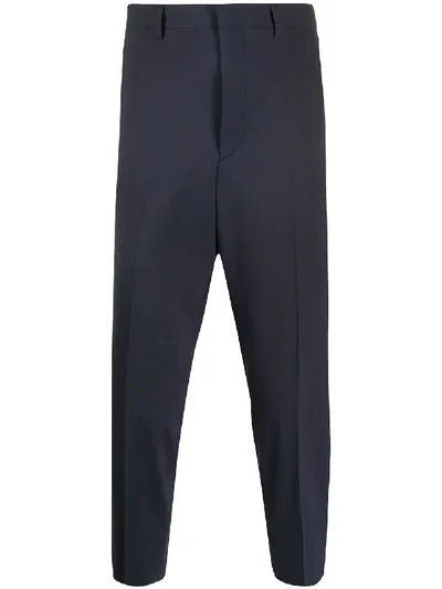 Prada Tapered Tailored Trousers In 蓝色