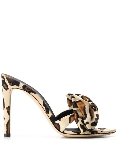 Giuseppe Zanotti Hanna Bow Detail Sandals In Neutrals