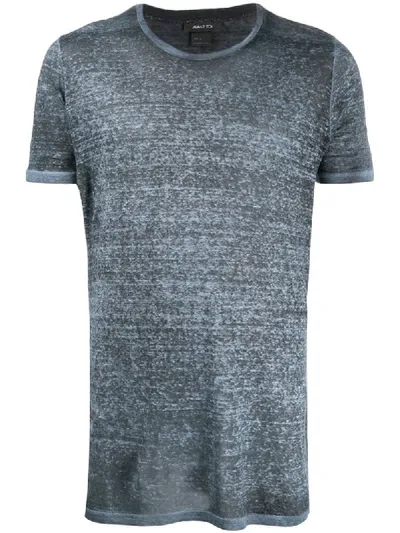 Avant Toi Textured-effect T-shirt In Blue