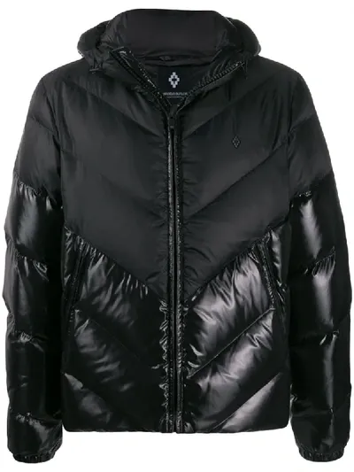 Marcelo Burlon County Of Milan Quilted Logo Jacket In Black