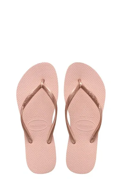 Havaianas Kids' Girl's Shine Flip Flops In Rose